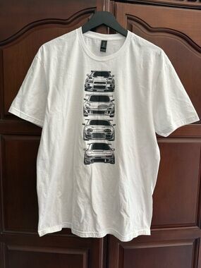 JDM Finest Cars T-Shirt Supra Skyline NSX RX7 White/Black Graphic Tee